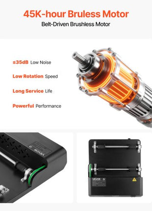 Rock Tumbler Kit, 17 lbs Rock Polishing Kit, 2-Speed Stone Polishing Kit with 240-Hour Polishing Timer, Rock Polisher with Belt-Driven Brushless Motor, Rock Polisher for Adults and Kids