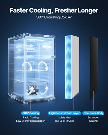Mini Fridge with Freezer, 3.2 Cu.Ft, Two Door Compact Refrigerator, Adjustable Temperature, Shelf, Energy Efficient Small Fridge, Reversible Door, Low Noise, for Bedroom, Dorm, Office, Stainless