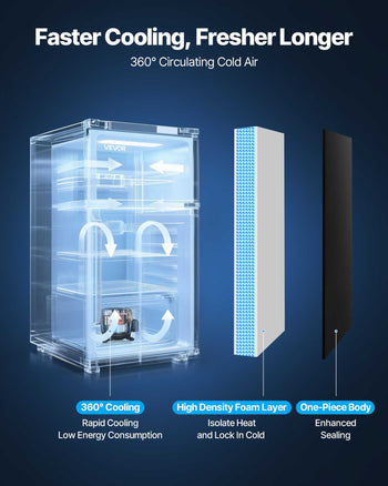 Mini Fridge, 3.2 Cu.Ft, Single Door Compact Refrigerator, Adjustable Temperature, Glass Shelf, Energy Efficient Small Refrigerator, Reversible Door, Low Noise, for Bedroom Dorm Office, Black