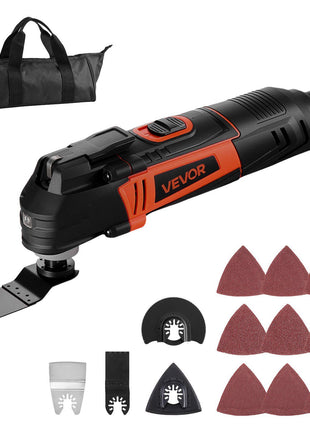 Multitool Oscillating Tool, 3Amps Corded Oscillating Multi Tool with 6 Variable Speeds 15000 - 22000 OPM, 3.2° Oscillating Angle, 13PCS Saw Accessories, LED Work Light & Tool Bag