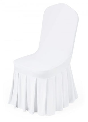 30 Pcs White Chair Covers, Polyester Spandex Chair Cover, Stretch Slipcovers for Wedding Party Dining Banquet Flat-Front Chair Covers, Fits Chair Measures up to 20.08 x 17.72 x 37.4 inch