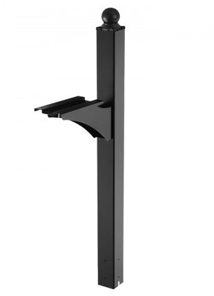 Mailbox Post, 56 x 4 x 4 Inches, Aluminum In-Ground Mounting Mail Box Stand with Universal Plate Bracket, Heavy Duty Metal Post Sleeve Kit for Outside Curbside Residential, Powder Coated Black