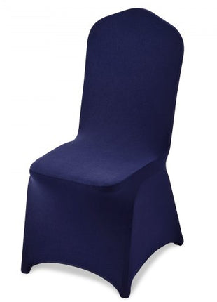 50 Pcs Navy Blue Chair Covers, Polyester Spandex Chair Cover, Stretch Slipcovers for Wedding Party Dining Banquet Flat-Front Chair Covers, Fits Chair Measures up to 20.08 x 17.72 x 37.4 inch