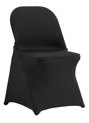 Stretch Spandex Folding Chair Covers, Universal Fitted Chair Cover, Removable Washable Protective Slipcovers, for Wedding, Holiday, Banquet, Party, Celebration, Dining (100PCS Black)