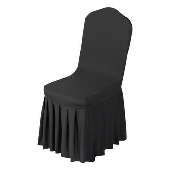30 Pcs Black Chair Covers, Polyester Spandex Chair Cover, Stretch Slipcovers for Wedding Party Dining Banquet Flat-Front Chair Covers, Fits Chair Measures up to 20.08 x 17.72 x 37.4 inch