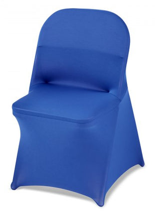50 Pcs Blue Chair Covers, Polyester Spandex Chair Cover, Stretch Slipcovers for Wedding Party Dining Banquet Flat-Front Chair Covers, Fits Chair Measures up to 17.72 x 18.11 x 30.31 inch