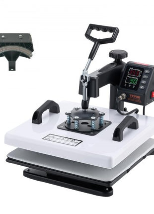 Heat Press Machine, 15 x 15 in, 2-in-1 Multifunction, 360° Swing Away, 1200W Double Tube Fast and Even Heating, Digital Precise Control, Sublimation Press Machine for T-Shirts, Hats, Caps