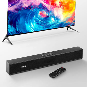 Sound Bar for Smart TV, 2.0 Channel, 24-Inch Compact Soundbar TV Speakers for Projector, Bluetooth AUX Connection, Remote Control, Easy Setup, 80W Surround Sound System for PC Home Theater Audio
