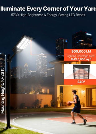 12000W Solar Street Light Outdoor, 900000LM, Commercial Parking Lot Light Dusk to Dawn, LED Flood Security Lamp with Motion Sensor, IP65 Waterproof Wide Angle Outdoor Lighting, for Driveway Yard