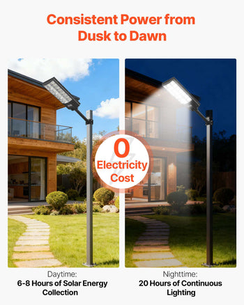 8000W Solar Street Lights Outdoor, 450000LM, Commercial Parking Lot Lights Dusk to Dawn, LED Flood Security Lamp with Motion Sensor, IP67 Waterproof Outdoor Lighting, for Driveway Yard, 2 Pack