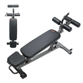 Sit Up Bench, Decline Ab Bench with Reverse Crunch Handle, with 4 Adjustable Height Settings, Heavy Duty Steel, 1000 Lbs Capacity, for Home Gym Workouts, Strength Training, Full Body Muscles