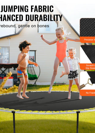 Replacement Trampoline Mat, Jumping Mat Fits 12ft Frame, Universal Jumping Mat for 12ft Round Trampoline, Reinforce UV-Resistant Mat with Spring Tool & Durable V-Rings, Fit 5.5" Spring Length