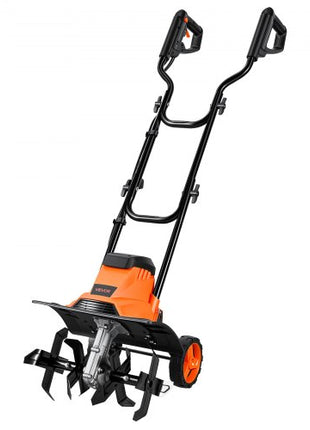 Corded Electric Tiller, 14 Inch Tilling Width Garden Rototiller, 10-Amp Motor Heavy-Duty Tilling Machine, Cultivator with Steel Tines and Foldable Handle, for Lawn, Yard, and Gardening Care