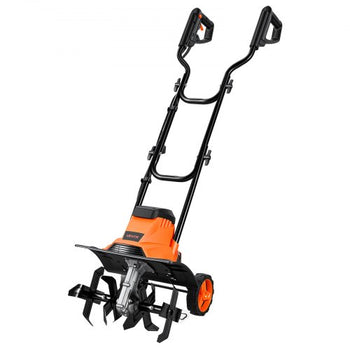 Corded Electric Tiller, 14 Inch Tilling Width Garden Rototiller, 10-Amp Motor Heavy-Duty Tilling Machine, Cultivator with Steel Tines and Foldable Handle, for Lawn, Yard, and Gardening Care