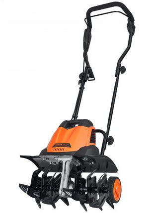 12 Amp Electric Tiller, 18" Tilling Width 3.94" Tilling Depth Corded Electric Tiller/Cultivator, Steel Mn Tines, Rototiller for Garden Lawn Soil Digging
