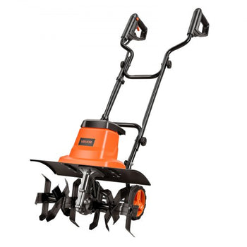 Corded Electric Tiller, 18 Inch Tilling Width Garden Rototiller, 13.5-Amp Motor Heavy-Duty Tilling Machine, Cultivator with Steel Tines and Foldable Handle, for Lawn, Yard, and Gardening Care