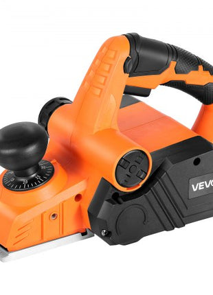 Electric Hand Planer, 3-1/4-Inch Cut Width, 7-Amp 14500 RPM Corded Power Handheld Planer for Wood, with Adjustable Cut Depth, 2 Blades, for Woodworking Wood Chamfer DIY Smooth Finish Carpentry