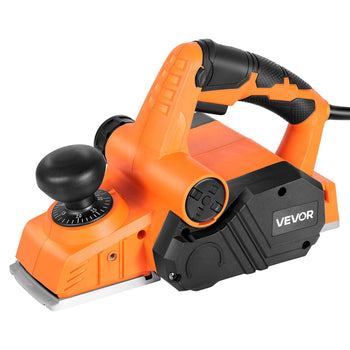 Electric Hand Planer, 3-1/4-Inch Cut Width, 7-Amp 14500 RPM Corded Power Handheld Planer for Wood, with Adjustable Cut Depth, 2 Blades, for Woodworking Wood Chamfer DIY Smooth Finish Carpentry