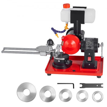 Circular Saw Blade Sharpener with Water Tank, 370W 3590RPM Rotary Angle Mill Grinder, Water Injection Sharpening Machine with 5" Grinding Wheel - Fits ?3.2" to ?27.5" Circular Saw Blades