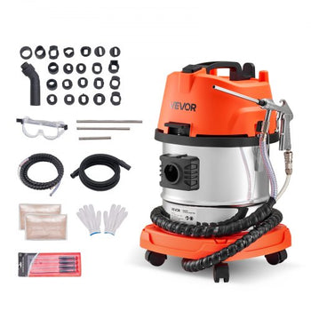 Walnut Blaster Kit for Carbon Cleaning, 1200W Sand Blaster with Built-in Vacuum, Extension Nozzle Sandblaster Gun, and 5.5lbs Walnut Shell for Engine Intake Valve Cleaning - 13L