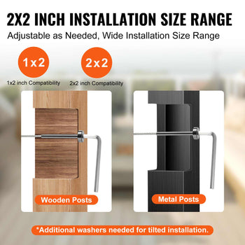 40 Pack Invisible Cable Railing kit, T316 Stainless Steel 1/8" Invisible Receiver and Swage Stud End for Cable Railing, Swage Tensioner 1/8" for Wood/Metal Post, Cable Railing Hardware, Black