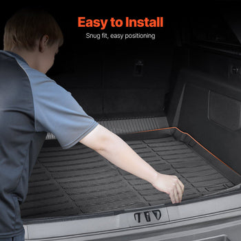 Cargo Mat Compatible with Ford Bronco Sport 2021 2022 2023 2024, Precise Fit Trunk Mat, 3D Scanning Durable TPE Trunk Protector Replacement, Black (1PCS)