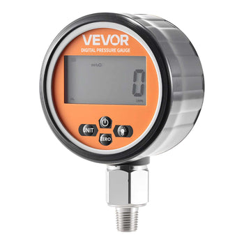 Digital Hydraulic Pressure Gauge, 0-10000 PSI (0-700 Bar) Hydraulic Pressure Sensor, Manometer Tester with 1/4 inch NPT Base Entry for Excavator Construction Machinery, Stainless Steel Housing