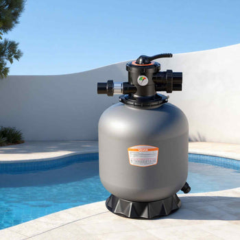Sand Filter, 18-Inch, 40 GPM Above Inground Swimming Pool Sand Filter System, with 7-Way Multi-Port Valve, Backwash, Rinse, Recirculate, Waste, Winter, Closed Modes, for Above In Ground Pools