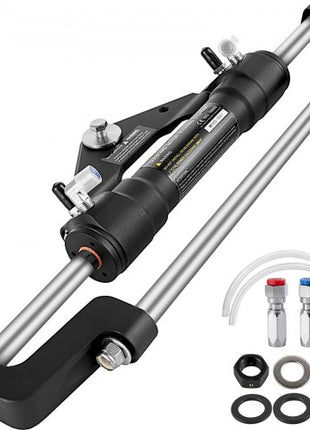 Hydraulic Steering Cylinder 300HP, Hydraulic Steering, Front Mount, Hydraulic Outboard Steering Cylinder for Marine Boat Steering System