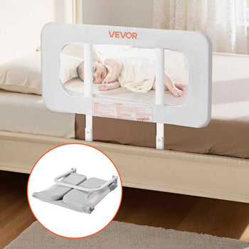 Toddler Bed Rail, Kids Beds Guard Rail with Reinforced Iron Pipe and Oxford Cloth, Adjustable Height Bed Side Railing, Portable Guard Bumper Barrier for Crib, Bunk, 31.5 x 26.38 in, 1 Piece