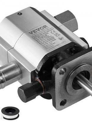 Hydraulic Log Splitter Pump, 11GPM, 2 Stage 3000PSI Wood Log Splitter Pump, 1'' Inlet 1/2'' NPT Outlet 3600 RPM Aluminum Hydraulic Gear Pump, for Small Engine Mounting Log Splitters Snowplow