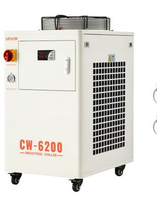 Industrial Water Chiller, 17,060 BTU/h, Industrial Water Cooler Cooling System with Compressor, 3.96? Gal Tank Capacity, 18.5?GPM Max Flow Rate, for CO2 Laser Tube Engraving & Cutting Machine