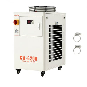 Industrial Water Chiller, 17,060 BTU/h, Industrial Water Cooler Cooling System with Compressor, 3.96? Gal Tank Capacity, 18.5?GPM Max Flow Rate, for CO2 Laser Tube Engraving & Cutting Machine