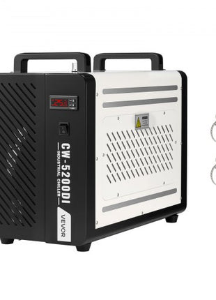 Industrial Water Chiller, 5460 BTU/h, Industrial Water Cooler Cooling System with Compressor, 4.2?GPM Max Flow, 1.8? Gal Tank Capacity, Laser Chiller, for CO2 Laser Engraving & Cutting Machine