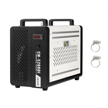 Industrial Water Chiller, 5460 BTU/h, Industrial Water Cooler Cooling System with Compressor, 4.2?GPM Max Flow, 1.8? Gal Tank Capacity, Laser Chiller, for CO2 Laser Engraving & Cutting Machine