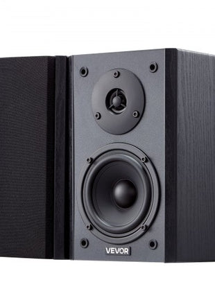 Powered Bookshelf Speakers, 20W x 2, Active Studio Monitor Speaker with 4 Inch Woofer, Adjustable Volume and Audio with Bluetooth Optical Connection, Wooden Enclosure, for Record Player PC TV