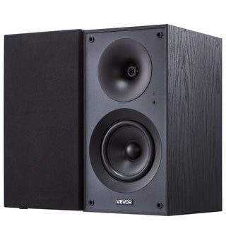 Powered Bookshelf Speakers, 25W x 2, Active Studio Monitor Speaker with 5.25 Inch Woofer, Bluetooth/RCA/Coaxial/Optical/USB/Subwoofer Connection, Wooden Enclosure, for Record Player Turntable PC