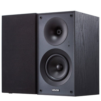 Powered Bookshelf Speakers, 25W x 2, Active Studio Monitor Speaker with 5.25 Inch Woofer, Bluetooth/RCA/Coaxial/Optical/USB/Subwoofer Connection, Wooden Enclosure, for Record Player Turntable PC
