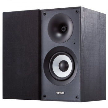 Powered Bookshelf Speakers, 25W x 2, Active Studio Monitor Speaker with 5.5 Inch Woofer, Bluetooth/RCA/Coaxial/Optical/USB/Subwoofer Connection, Wooden Enclosure, for Record Player Turntable PC
