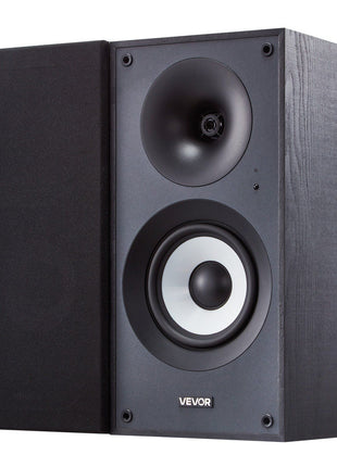 Powered Bookshelf Speakers, 25W x 2, Active Studio Monitor Speaker with 5.5 Inch Woofer, Bluetooth/RCA/Coaxial/Optical/USB/Subwoofer Connection, Wooden Enclosure, for Record Player Turntable PC