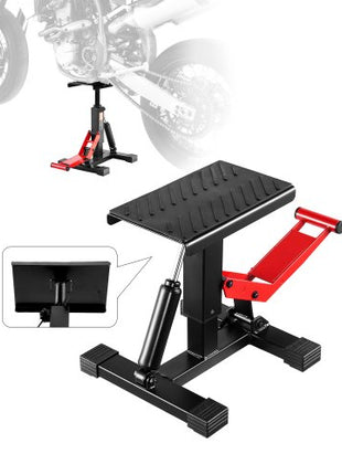 Dirt Bike Lift Stand, Motorcycle Jack Lift Stand 1200lbs Capacity and Hydraulic Lift Operation, Hoist Table Adjustable Height 9.8"-18.3" for Dirtbike Repair, Maintenance, Dirt Bike Accessories