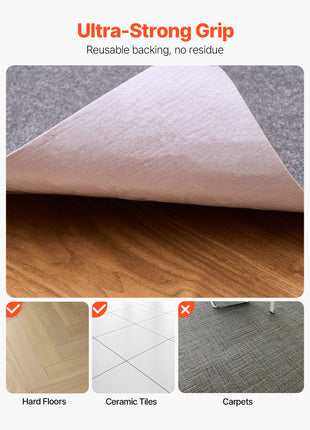 Chair Mat, 55 x 35-inch Office Chair Mat for Hard Floors, Floor Protector for Rolling Chairs, Polyester Surface, Non-Slip & Easy to Clean, Smooth Glide Under Desk Rug for Home Office (Dark Grey)