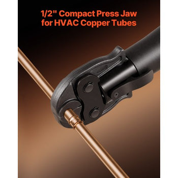 1/2" Press Jaw for Compact Series Press Tools, 52 HRC Hardened Steel Pressing Jaw for High Pressure HVAC/R Applications - Compatible with 24KN Press Tools for RLS Copper Pipes Connections