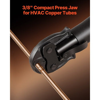 3/8" Press Jaw for Compact Series Press Tools, 52 HRC Hardened Steel Pressing Jaw for High Pressure HVAC/R Applications - Compatible with 24KN Press Tools for RLS Copper Pipes Connections