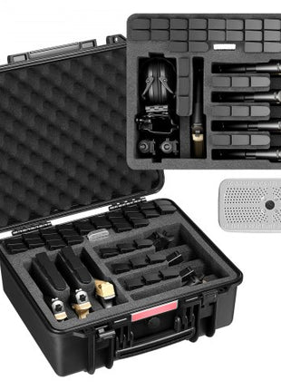 Hard Pistol Case, Heavy Duty Hard Gun Case with XPE Foam Lining, Waterproof Pistol Storage Box with Customizable Interior & Handle for Gun, Lenses, Camera, Gear, TSA Compliant, 19.3x17.1x8.3 in