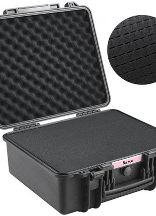 Hard Pistol Cases with Pre-cut PU Foam, Waterproof & Dustproof Hard Gun Case for 6 Pistol, 19.3×17.1×8.3 in Lockable Pistol Case, Black