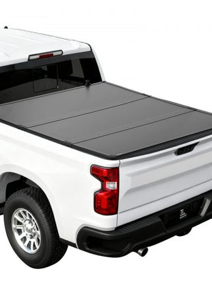 Hard Tri-Fold Truck Bed Tonneau Cover, Compatible with 2007-2025 Chevy Silverado/GMC Sierra 1500 5.8 ft (69.3 in) Short Box (No CarbonPro Bed), Waterproof Fiberglass Folding Truck Tonneau Cover