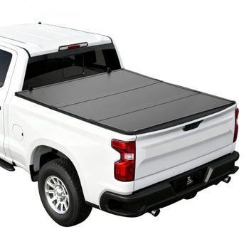 Hard Tri-Fold Truck Bed Tonneau Cover, Compatible with 2007-2025 Chevy Silverado/GMC Sierra 1500 5.8 ft (69.3 in) Short Box (No CarbonPro Bed), Waterproof Fiberglass Folding Truck Tonneau Cover