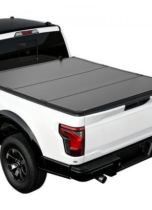 Hard Tri-Fold Truck Bed Tonneau Cover, Compatible with 2015-2025 Ford F150 6.5 ft (78.9 in) Standard Bed, Waterproof Fiberglass Hard Folding Truck Tonneau Cover with Aluminum Alloy Support Bar
