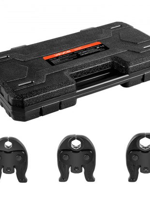 VUS Press Jaws for 24KN Compact Series Press Tools, 3PCS Pressing Jaws 1/2", 3/4" & 1" - Compatible with ProPress Copper Pipes Connections, Includes Carrying Case
